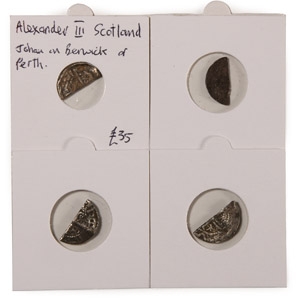 Scottish Coins - William the Lion to Alexander III - AR Cut Half Group [4]