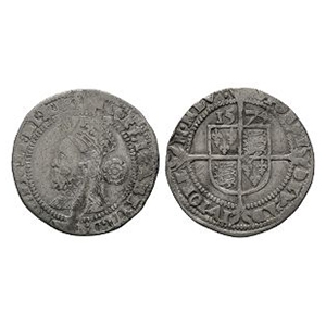 Elizabeth I - 1574 - AR Threepence