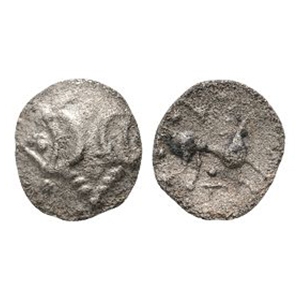 Celtic Iron Age Coins - Iceni - Ecen - AR Half Unit
