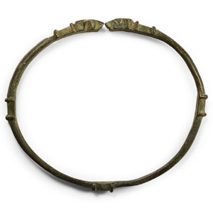 Western Asiatic Bronze Bracelet with Beast Head Terminals