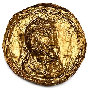 Late Roman Sheet-Gold Phalera Cover with Imperial Bust