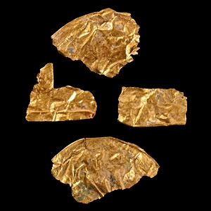 Roman Sheet Gold Phalera Cover Fragment Group