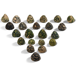 Roman and Later Mosaic Glass Gaming Piece Collection