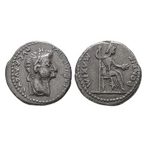 Ancient Roman Imperial Coins - Imitation of a Tribute Penny of Tiberius - Livia AR Denarius