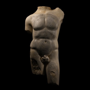 Roman Veined Marble Torso of an Athlete