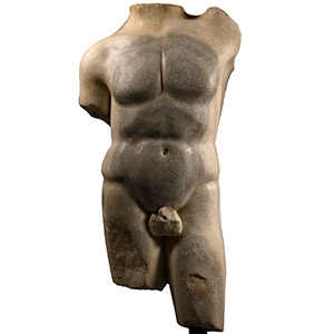 Veined Marble Torso of an Athlete