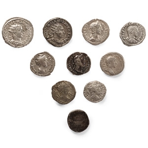 Ancient Roman Imperial Coins - Mixed Denarius and Antoninianus AR Coin Group [10]