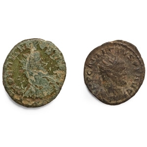 Group of Two [2] AE Issues of Allectus.