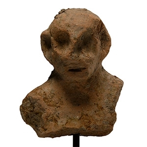 Archaic Greek Style Terracotta Bust of a Man
