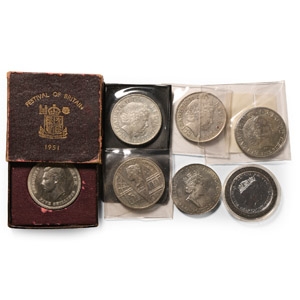 Mixed Commemorative Five Pounds and other Coin Group [7]