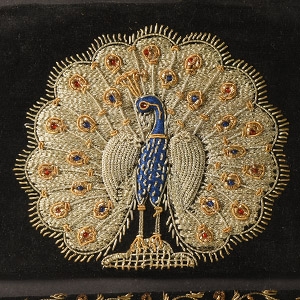 Indian Textile Embroidery of a Peacock