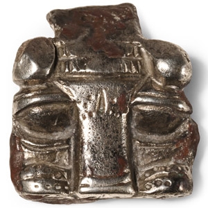 Western Asiatic Silver Lion Bracelet Terminal Head