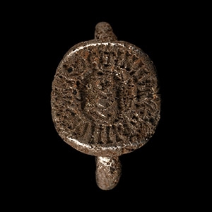 Silver Seal Ring with Cyrillic Inscription