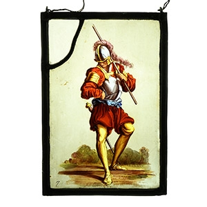 Stained Glass Panel of an Infantryman
