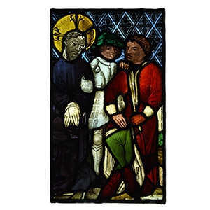 Stained Glass Panel with Christ before Pilate