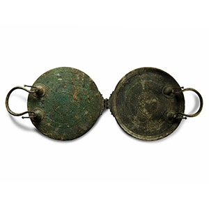 Hellenistic Bronze Folding Travelling Mirror