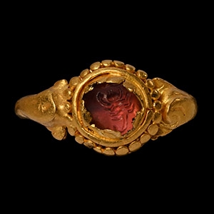 South East Asian Gold Ring with Scorpion Intaglio