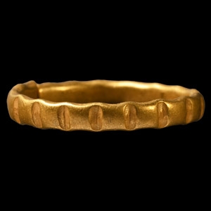 Roman Gold Barred Ring