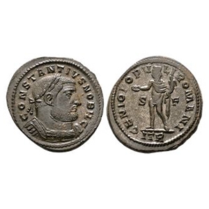 Ancient Roman Imperial Coins - Constantius I - Genius AE Follis