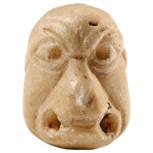 Neo-Assyrian Stone Grotesque Face Pendant