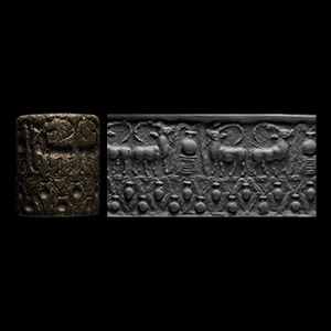 Large Sumerian Stone Cylinder Seal