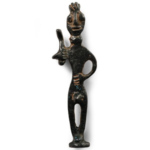 African Bronze Statue of a Warrior