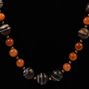 Banded Agate Bead Necklace