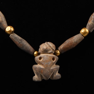 Western Asiatic Gold and Glass Bead Necklace