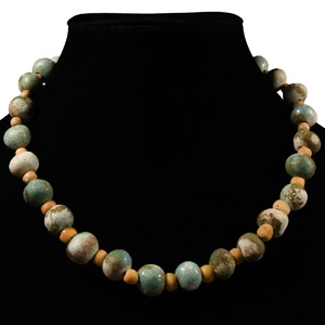 Western Asiatic Turquoise Ceramic Bead Necklace