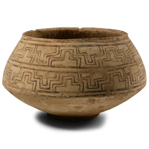 Terracotta Jar with Meander Pattern