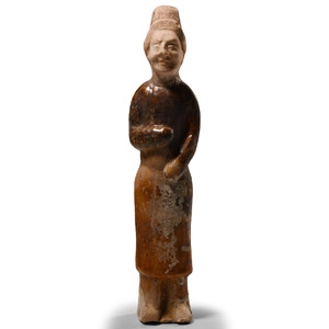Chinese Tang Sancai Glazed Terracotta Standing Figure