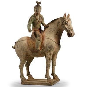 Chinese Tang Terracotta Horse and Rider
