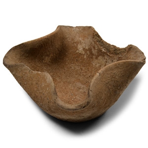 Four Folded-Spout Terracotta Lamp