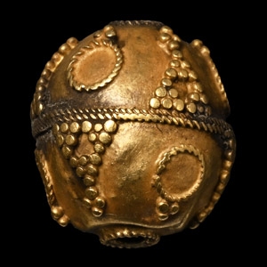 Byzantine Gold Bead with Granular Decoration