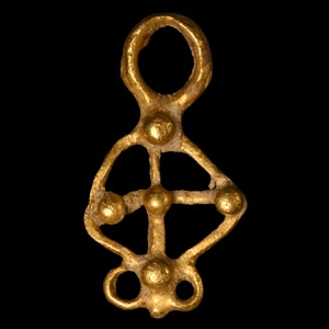 Openwork Gold Cross Pendant