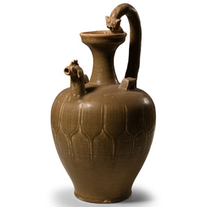 Chinese Tang Style Straw-Glazed Jug