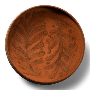 Nabataean Decorated Red Pottery Dish
