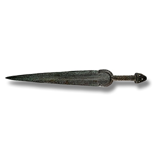 North-West Persian Bronze Short Sword with Mushroom Pommel