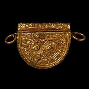 Seljuk Gold Pendant with Two Birds