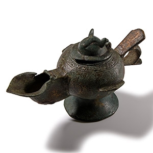 Western Asiatic Oil Lamp with Decorations