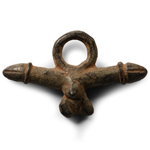 Bronze Phallic Pendant