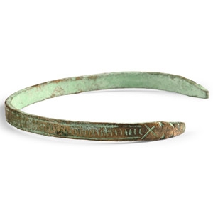 Western Asiatic Bronze Decorated Bracelet