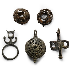 Amlash Bronze Openwork Pendant Group