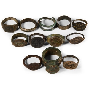 Western Asiatic Decorated Bronze Ring Group