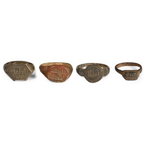 Western Asiatic Decorated Bronze Ring Group