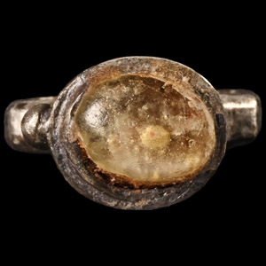 Sassanian Silver Ring with Gemstone