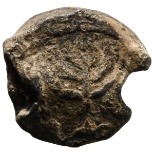 Jewish Lead Sealing with Menorah