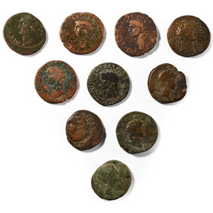 Ancient Roman Imperial Coins - Early AE As Group [10]