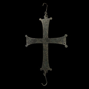 Hanging Bronze Lobed Cross