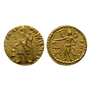 Kushan Dynasty - Kanishka I - Gold AV Quarter Dinar